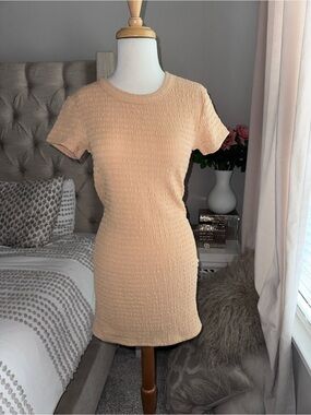 Elodie Textured Short Sleeve Mini Dress